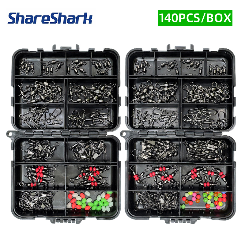 Fishing Rod Building Kit - ShareShark 140종 낚시 액세서리 세트, 루어