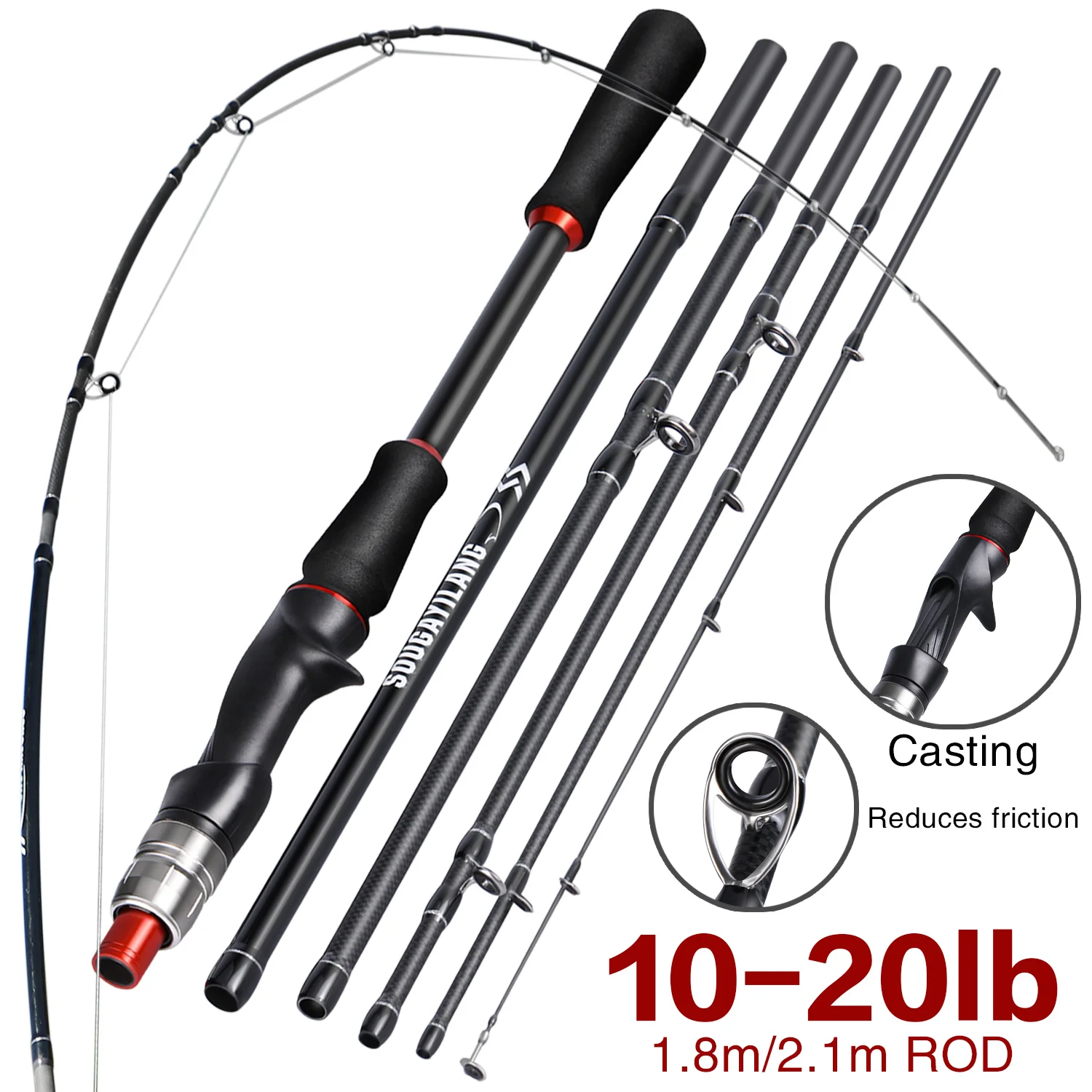 Sougayilang 낚시용 루어 낚싯대, 스피닝 미끼 - Fishing Rod Surf 리뷰 및 가격