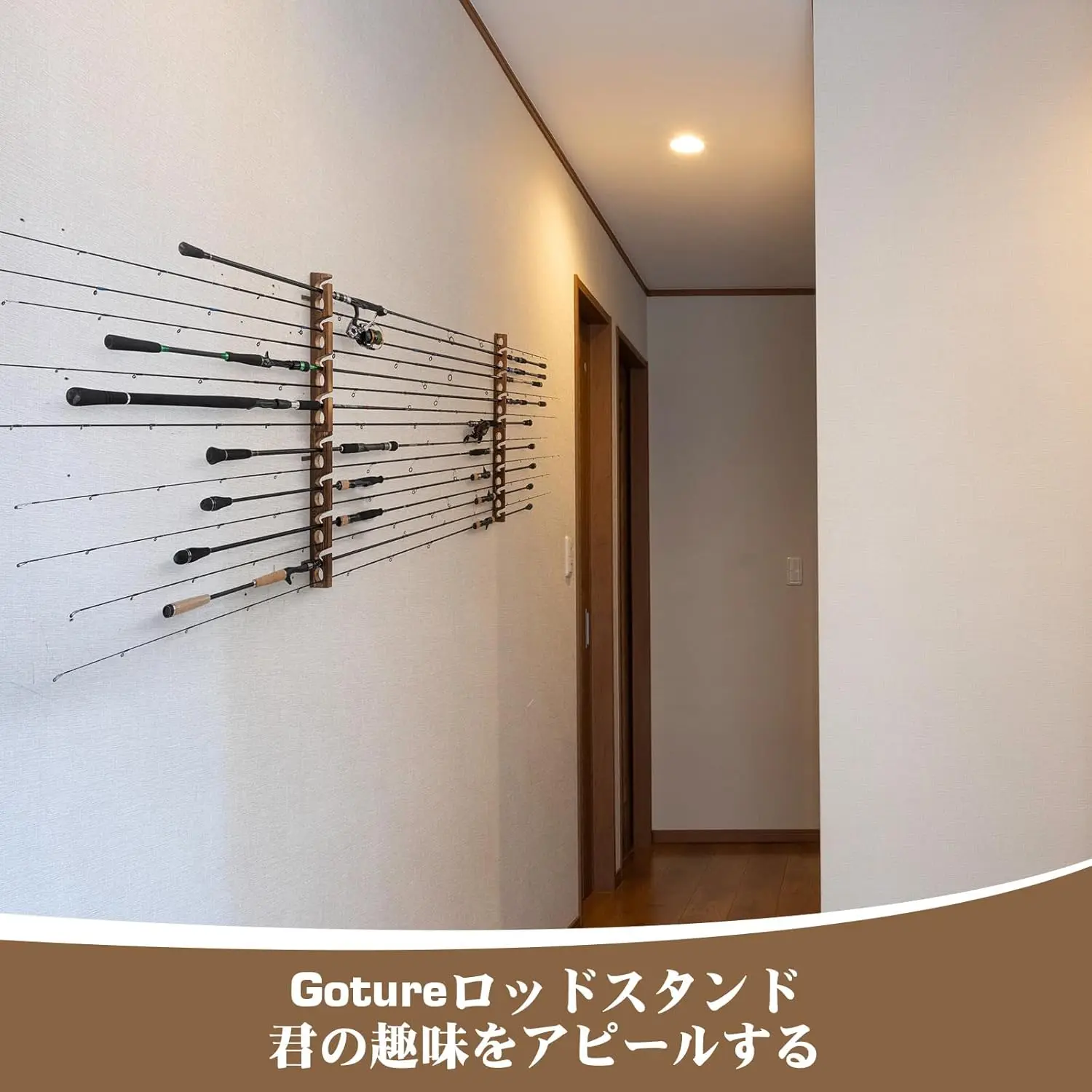 고투어 낚싯대 홀더 8홀 목재 낚싯대 벽걸이형 고품질  - Fishing Rod Rack 리뷰 및 가격