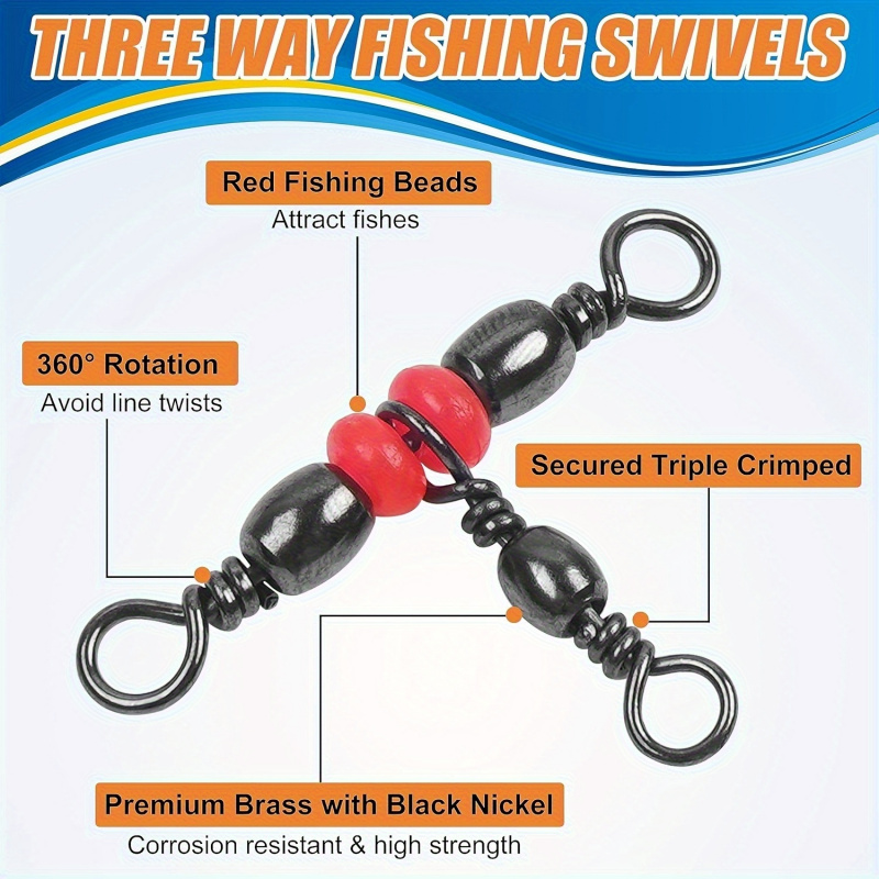 낚시용 3방향 스위벨, 25개 또는 50개입으로 포장, - Fishing Rod Building Kit 리뷰 및 가격